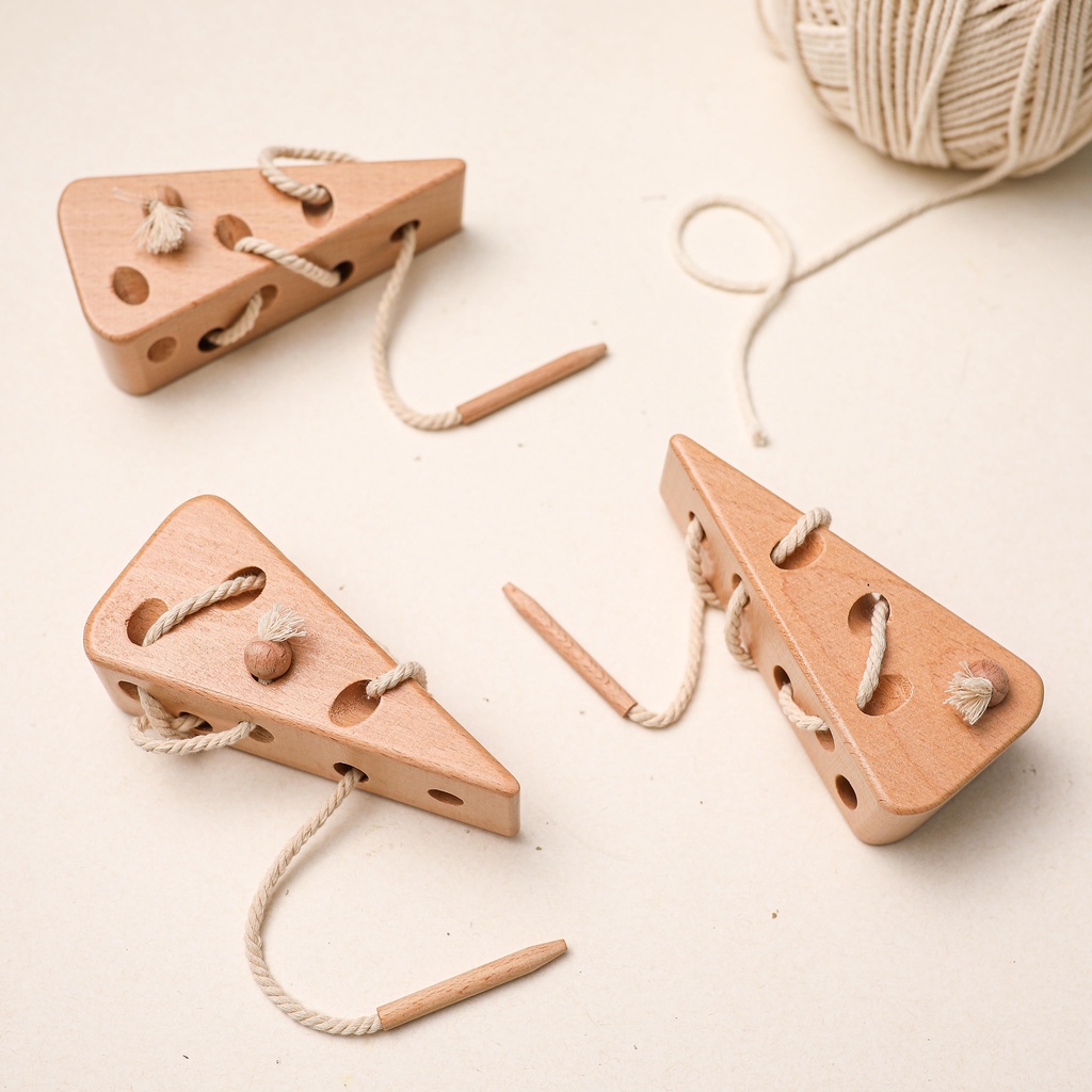 Bán chạy Bảng xếp hình pho mát bằng gỗ Mẫu giáo bằng gỗ Đồ chơi giáo dục Montessori Trò chơi xếp hình 3d Xếp hình Quà tặng đồ chơi cho trẻ em