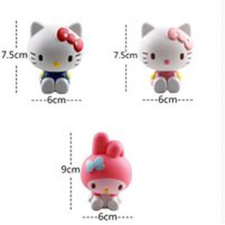 Bộ Kitty 3 con trang trí bánh kem