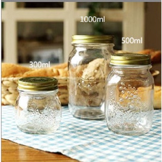 Hũ thủy tinh mason nắp vặn nhôm 1000ml | 500ml | 300ml