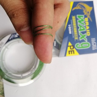 Dây dù câu cá pe braid wax 9 lõi 100m xanh rêu siêu bền, mềm mượt