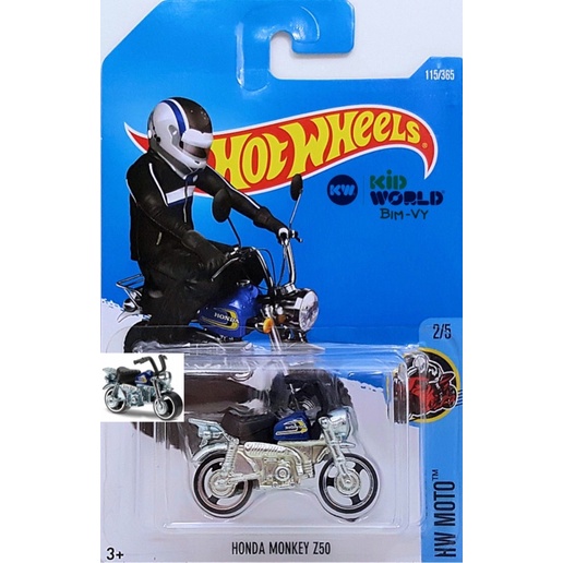 Xe mô hình Hot Wheels basic Moto Honda Monkey Z50 DTY23.