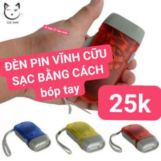 Đèn pin bóp tay vĩnh cữu sạc bằng cách bóp tay