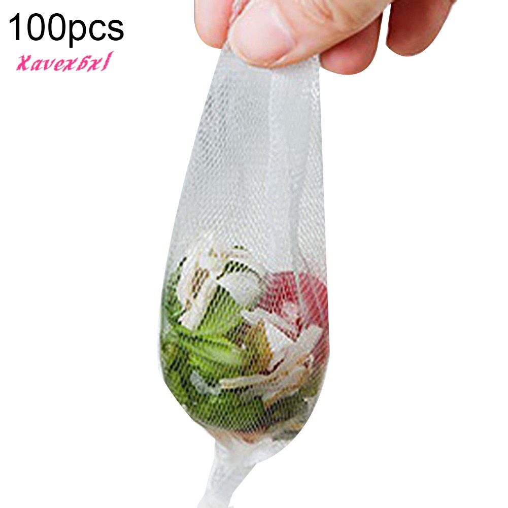 Set 100 Túi Lưới Lọc Rác Bồn Rửa Chén Dùng Một Lần Chống Tắc Nghẽn