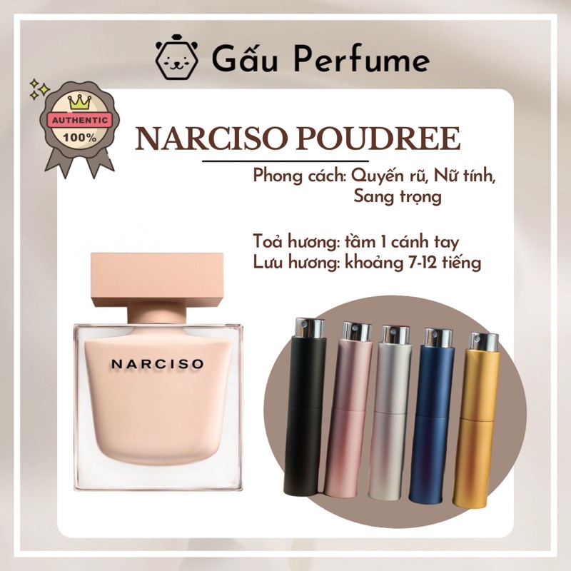 Mẫu thử nước hoa chính hãng Narciso Poudree (Nar Poudree) 10ML