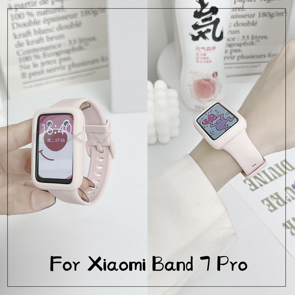 Ốp Lưng TPU Silicone Có Dây Đeo Cổ Tay Cho Xiaomi Band 7 Pro Xiaomi Band 7Pro