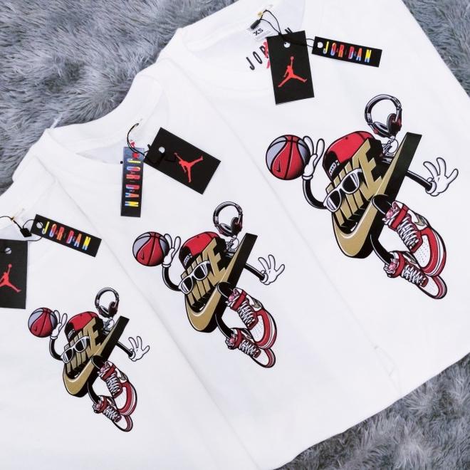 Áo Thun Bóng Rổ Nike Air Jordan Thiết Kế Dễ Thương Cho Bé