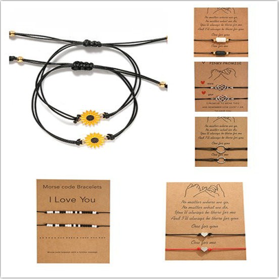 Set 2 Vòng Đeo Tay Kiểu Dáng Thời Trang Phong Cách Hàn Quốc