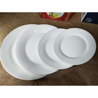 bộ bát đĩa sứ trắng tổng 23 món