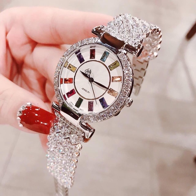 (TẶNG KÈM HỘP) ĐỒNG HỒ NỮ DÂY KIM LOẠI NẠM ĐÁ KIM TUYẾN THƯƠNG HIỆU ROY | BigBuy360 - bigbuy360.vn