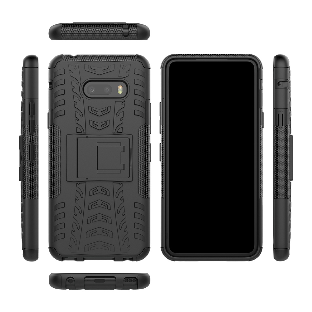 Ốp điện thoại nhựa TPU mềm có giá đỡ chống sốc cho LG V50S ThinQ G8X