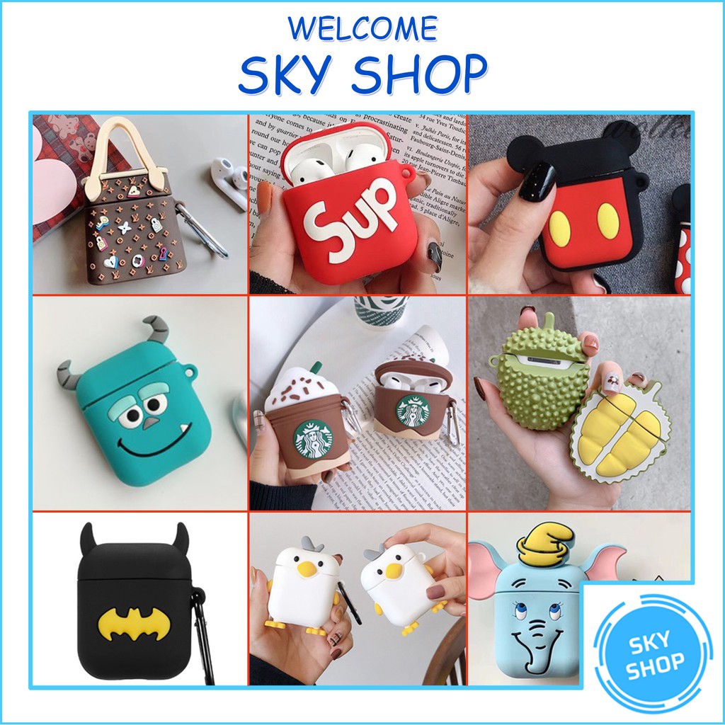 Vỏ ốp case Airpod bảo vệ bao đựng tai nghe không dây bluetooth hình Rồng 1/2/3/Pro/i12/i9/i7/tws Chống Va Đập