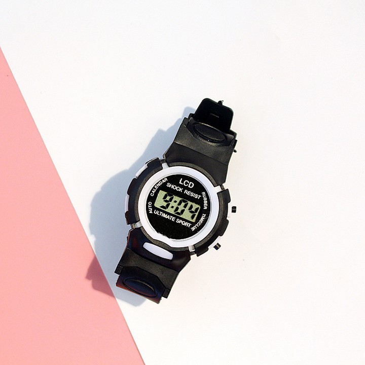 Đồng hồ điện tử unisex mặt tròn dây cao su thiết kế đơn giản Candycat17 | BigBuy360 - bigbuy360.vn