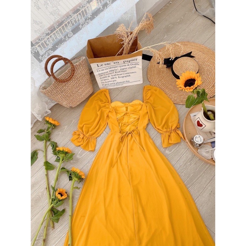 [ĐỦ SIZE 40-70KG] Đầm maxi hở lưng đan dây cao cấp du lịch đi biển có ảnh thật khách mặc | BigBuy360 - bigbuy360.vn