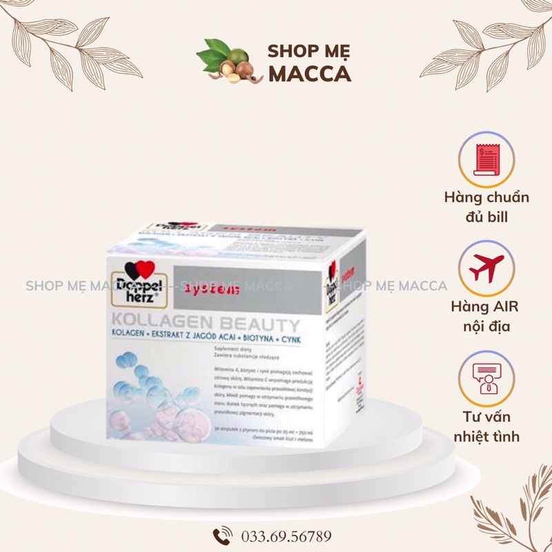 Collagen BEAUTY KOLLAGEN Doppelherz Đức 30 ống*25ml