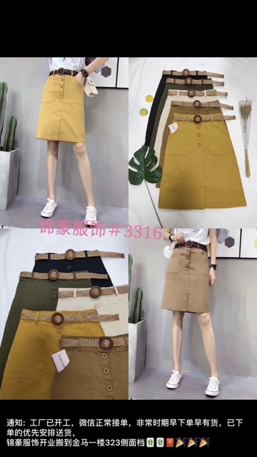 Chân váy kaki khuy hàng đẹp Quảng Châu | BigBuy360 - bigbuy360.vn