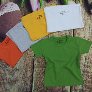 Combo 6 áo thun cổ tròn cho bé