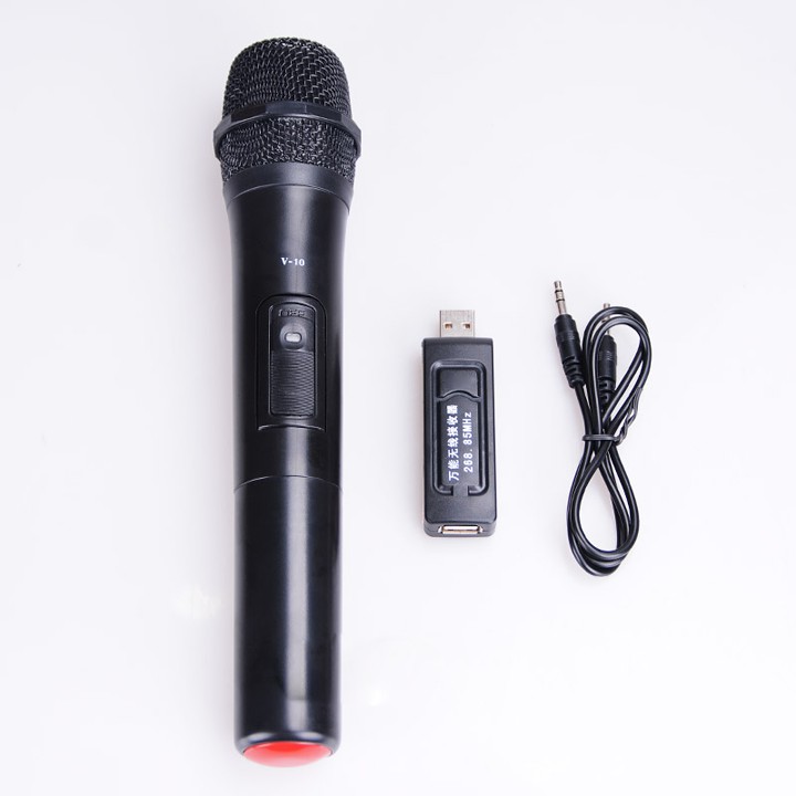 Micro karaoke không dây V10 - ST902B dành cho loa karaoke, loa kẹo kéo, amly