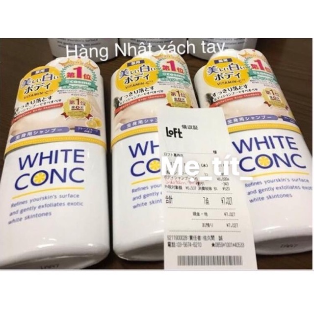 Sữa tắm trắng da White conc Chuẩn xách tay Nhật