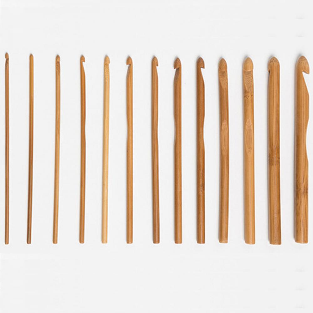 Set 12 kim móc len bằng tre chuyên dụng 3-10mm