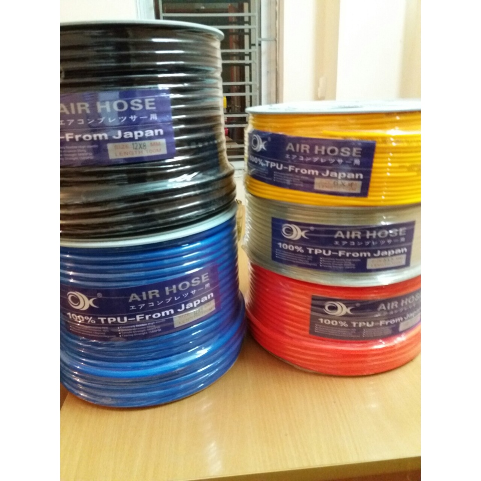 Dây hơi PU khí nén OK JAPAN các phi 4,6,8,10,12mm bán theo mét giá sỉ hàng chất lượng cao