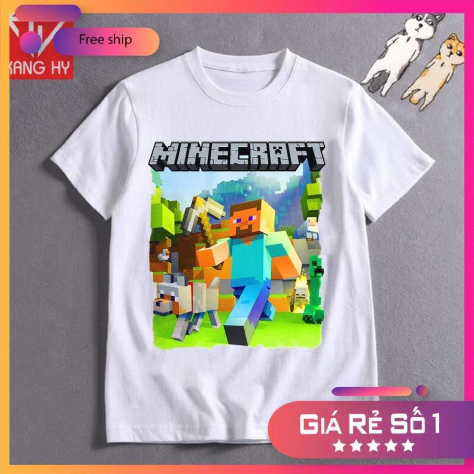 SALE- áo thun Minecraft trẻ em thun cao cấp F038  - ADT Store /uy tín chất lượng