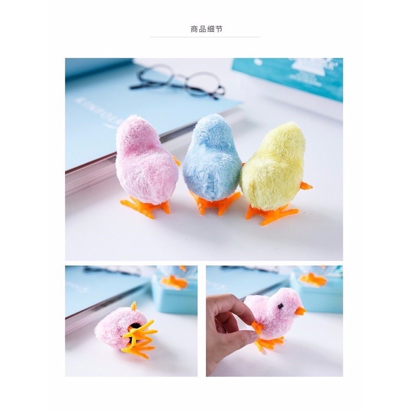 Gà con vặn cót biết chạy cho bé ( To cao 10cm)