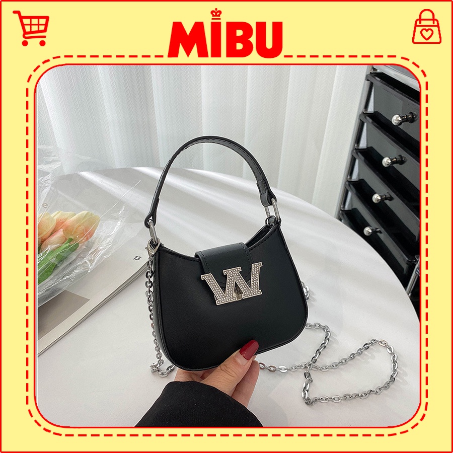 Túi xách nữ mini, túi đeo chéo nữ xách tay nhỏ xinh Wang sz15 thời trang cá tính nhà Mibu