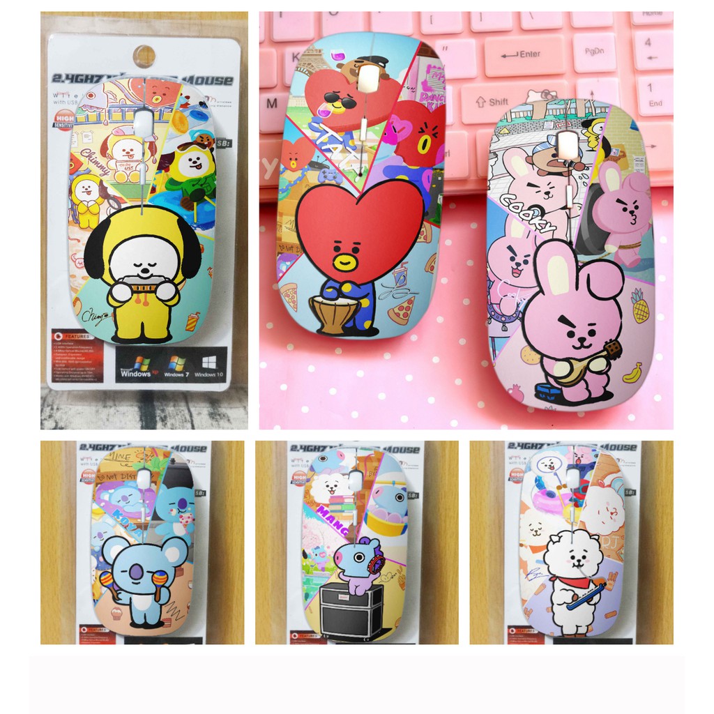 Chuột không dây BT21 siêu mỏng (tặng kèm pin)