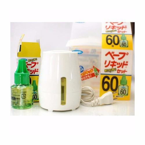 [Hỏa Tốc HN] Combo Máy đuổi muỗi, côn trùng kèm tinh dầu và Set 2 lọ tinh dầu đuổi muỗi thay thế Nhật Bản
