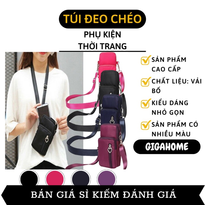 Túi đựng điện thoại   GIÁ VỐN   Túi đựng điện thoại đeo chéo có 4 ngăn, tiện lợi cho bạn mỗi khi ra ngoài 7837