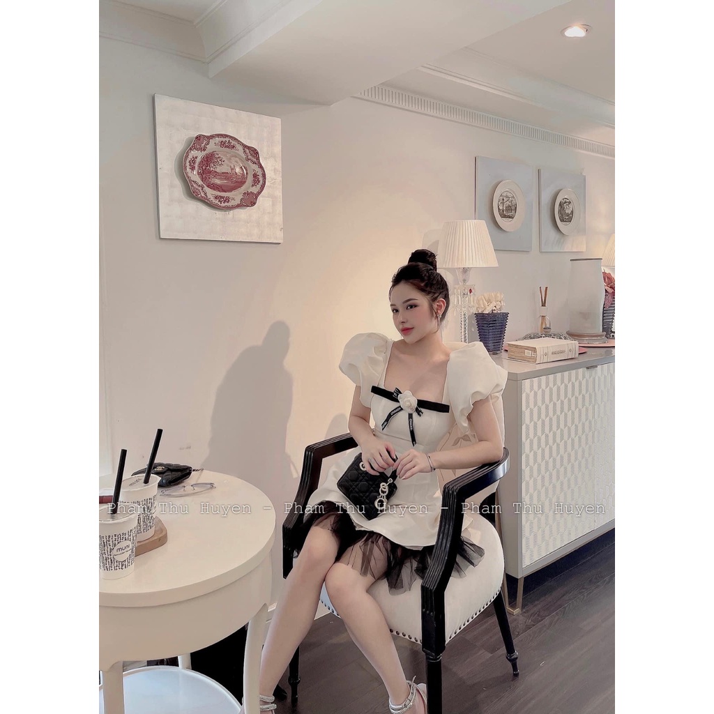 Đầm Thiết Kế Cao Cấp Phong Cách Dễ Thương - Set Váy Đầm Quảng Châu Dự Tiệc Sang Trọng - MS: A125 (Sỉ LH Shop)