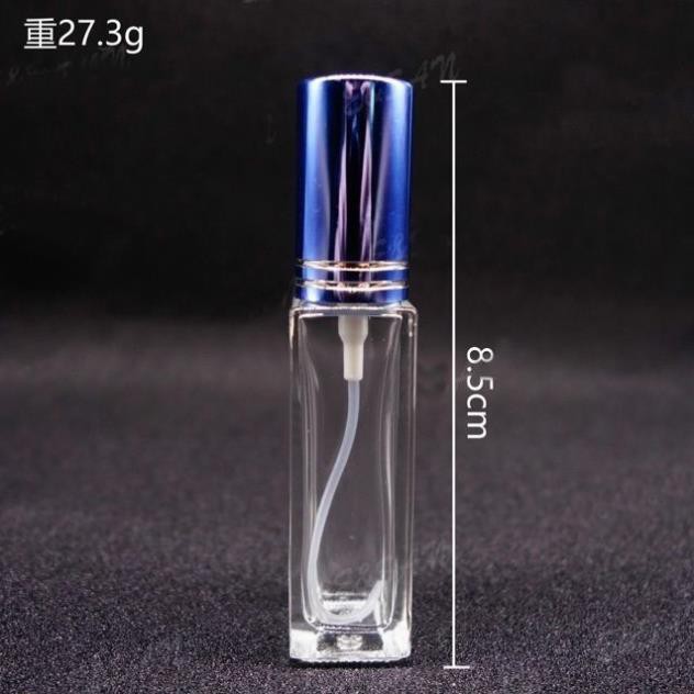 Chai chiết nước hoa vuông 10ml ( nắp vàng )