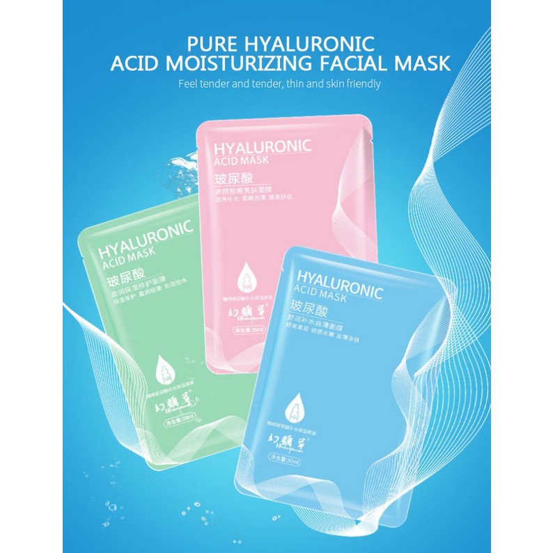 【Ready Stock】 1PC Deep Brighten Moisturizing Facial Mask Nourish Hyaluronic Acid Facial Mask Beauty Mask Face Care 【TB】