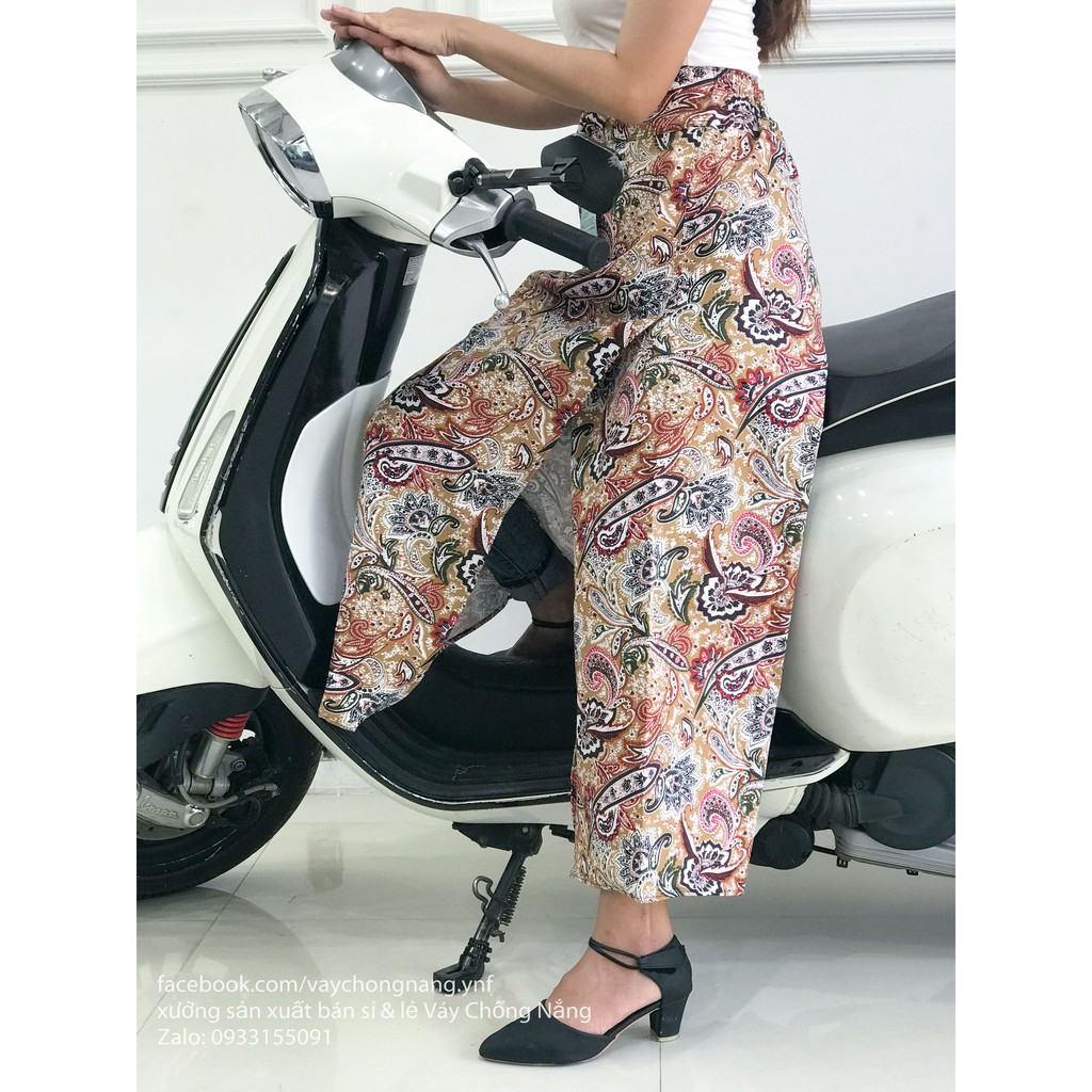 [được chọn mẫu] Váy chống nắng freeSize kaki bông xẻ tà | BigBuy360 - bigbuy360.vn