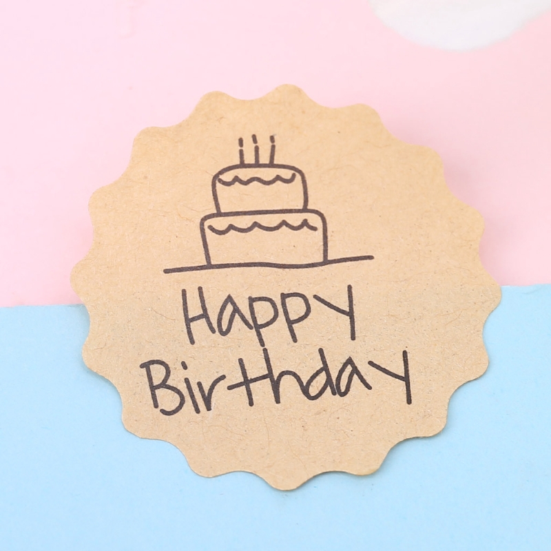 120 Miếng dán chữ Happy Birthday trang trí quà tặng