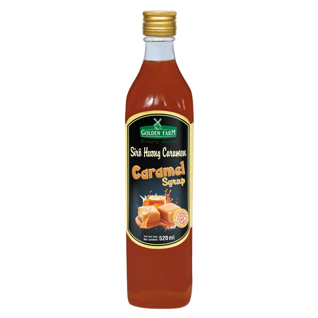 Siro Golden Farm Chai Thủy Tinh Đủ Các Hương Vị Chai 520ml