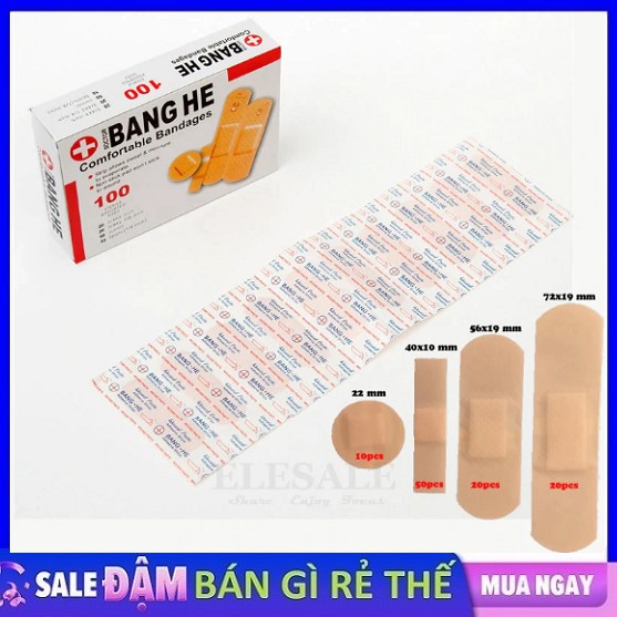 Hộp 100 miếng / Băng keo cá nhân y tế