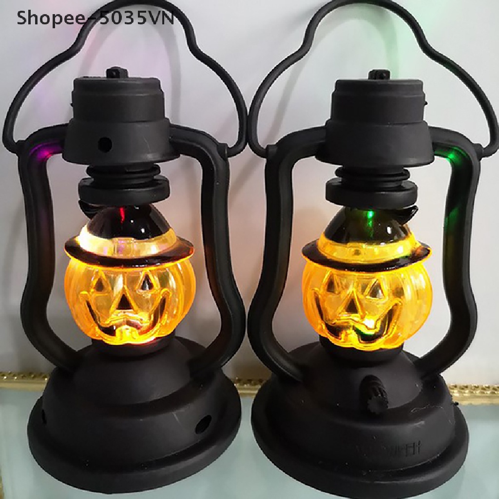 Đèn Lồng LED Hình Đầu Lâu Bí Ngô Trang Trí Halloween