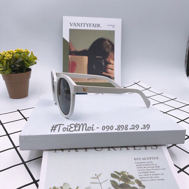 Kính mát nam nữ đẹp giá rẻ gọng tròn chống tia UV phong cách Ulzzang đi biển PUKIXI 010