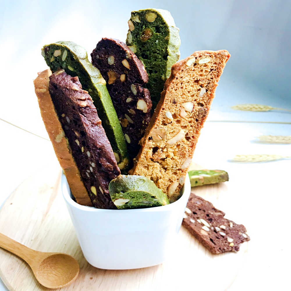 Biscotti nguyên cám mix 3 vị - Bánh ăn kiêng