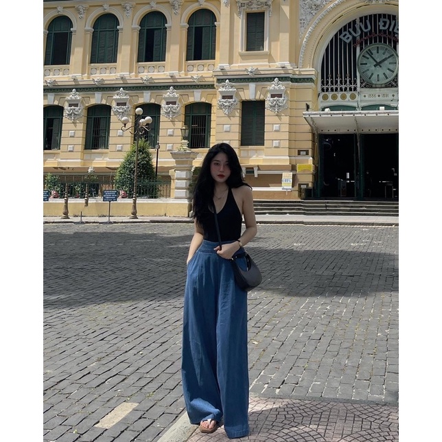 Áo mongtoghi đen thắt dây sau