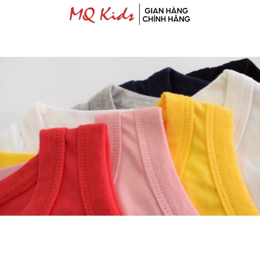 Áo thun ba lỗ cotton cho bé MQ kids trơn basic hàng chính hãng từ 10-25kg