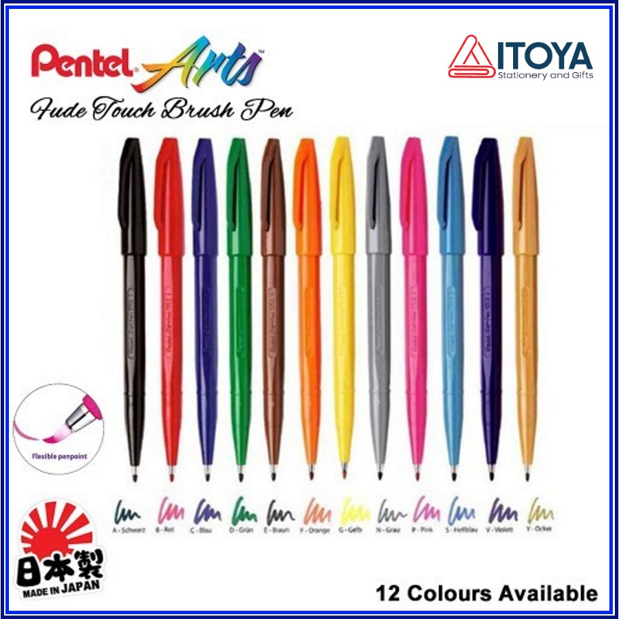 Bút ngòi cọ Pentel fude touch brush sign SES15C