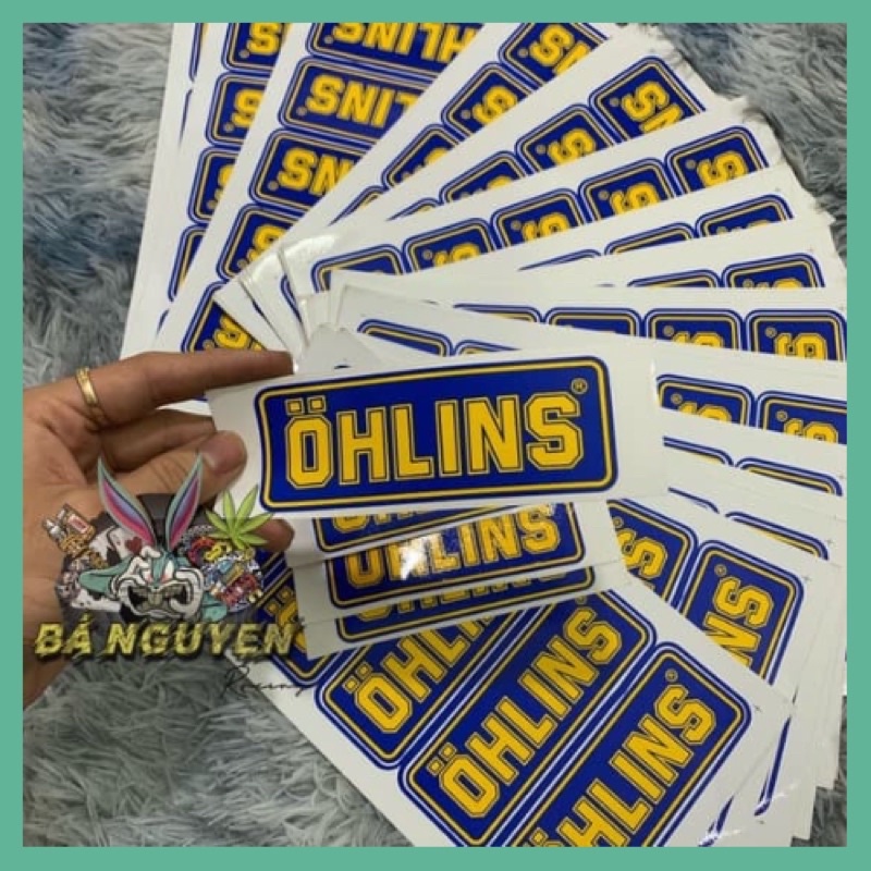 Tem Decal Dán Xe Chữ Ohlins