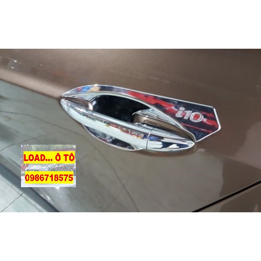 Ốp Tay Nắm, Hõm Cửa Xe Hyundai I10 2022-2014 Bản Hatback, Sedan Nhựa ABS Mạ Crom Sáng Bóng Cao Cấp