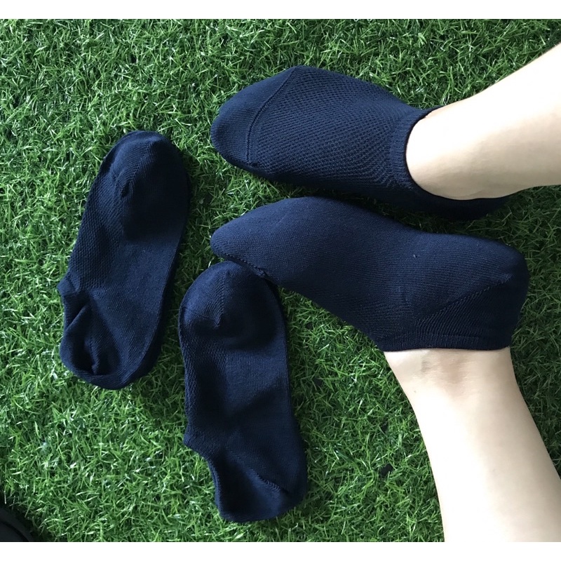 Tất vớ cổ ngắn nam 100% cotton Uni.qlo thông hơi thoáng mát ôm chân hạn chế xù lông big size 42-46 Sukishop