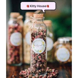 Combo 5 Chai lọ thuỷ tinh tròn 350ml nút gỗ ép