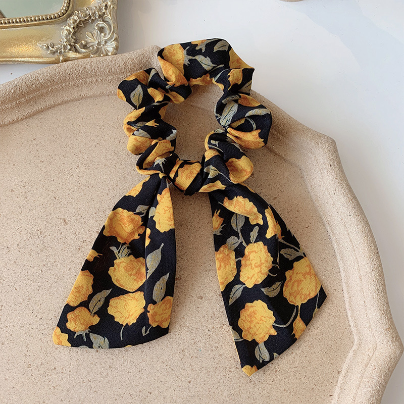 Dây buộc tóc vải in hoa nhiều màu dễ thương cho nữ