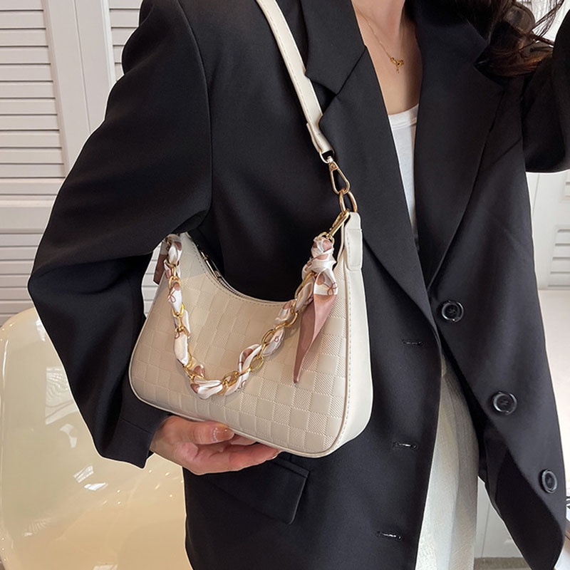 IELGY Túi Đeo Vai / Kẹp Nách Phối Dây Xích Thời Trang Dành Cho Nữ