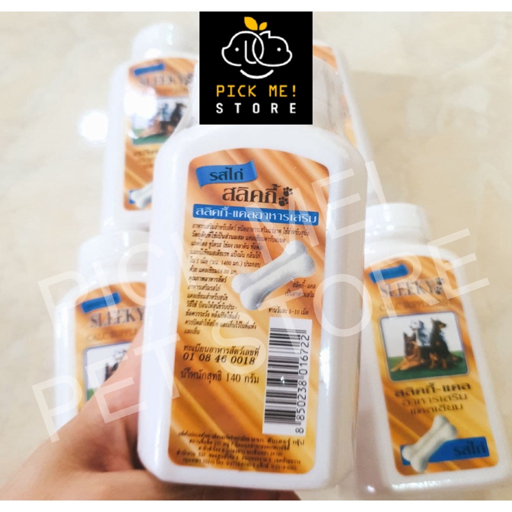 [Hộp 140 viên] Canxi Sleeky Thái Lan Cho Chó Mèo